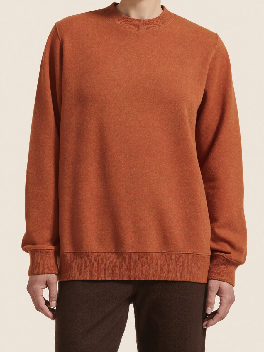 The Long Sip Sweatshirt in terracotta